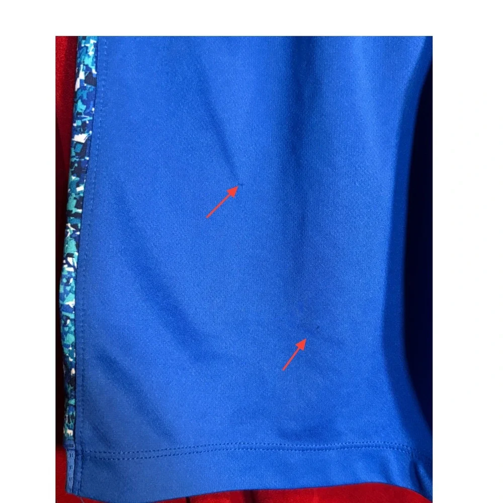 Nike Athletic Shorts Boys‎ Large Blue Good Dri-FIT Digital Camo Side Panels